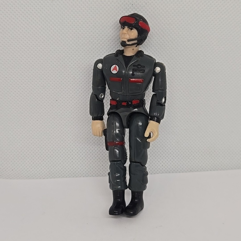 Vintage 1986 Lanard The Corps Gunner O'Grady 3.75 Action Figure Gray